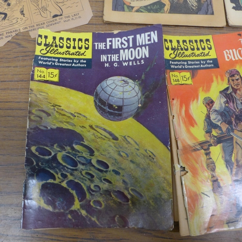 5088A - A collection of vintage comics and magazines featuring classics illustrated, Mysteries of Paris, The... 