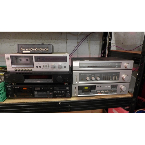 5094 - A quantity of stereo equipment including an Eagle GMM-400 4 channel mono/stereo mixer, a Sharp RT-10... 