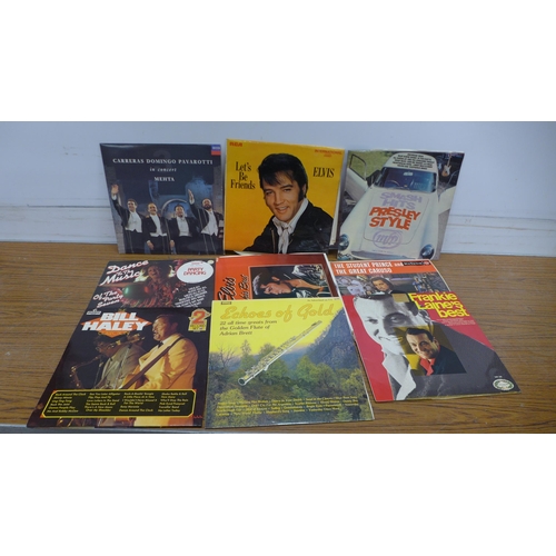 5095 - A large quantity of assorted records including Elvis Presley, Neil Diamond, Frankie Laine, Andy Will... 