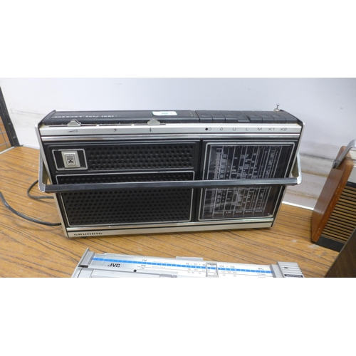 5103 - A quantity of vintage radio equipment including a JVC RC-250LB radio cassette recorder, a Fidelity R... 