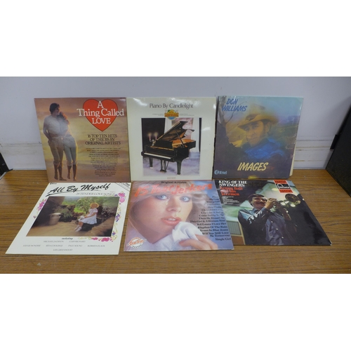 5104 - A large quantity of LP records including Jim Reeves, London Phil Harmonic, Elvis Presley, Neil Diamo... 