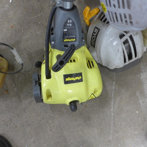 5150 - Four petrol strimmers including Partner, Ryobi, Challenge and Ryno