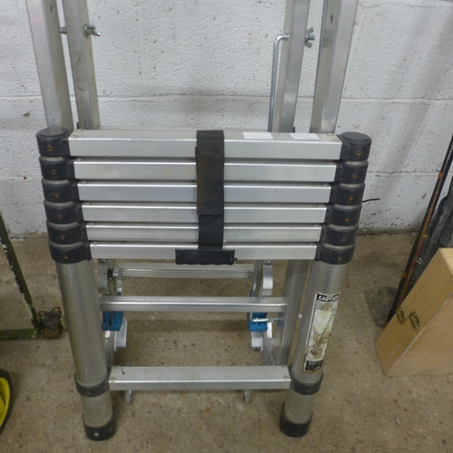 5161 - A set of six rung aluminium ladders and a set of aluminium telescopic ladders