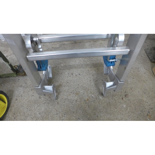 5161 - A set of six rung aluminium ladders and a set of aluminium telescopic ladders