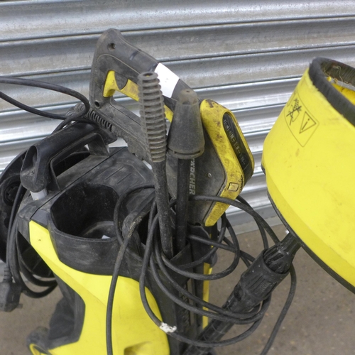 5163 - A Karcher K5 Full Control jetwash with attachments including patio cleaner attachment