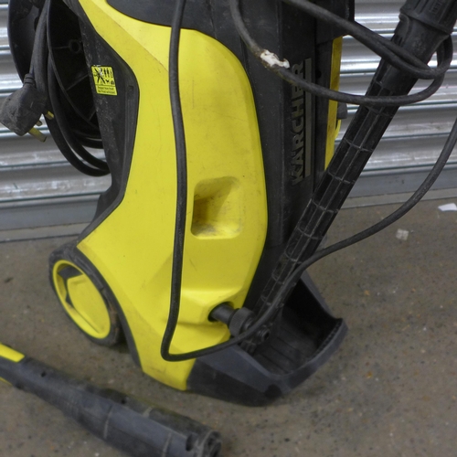 5163 - A Karcher K5 Full Control jetwash with attachments including patio cleaner attachment