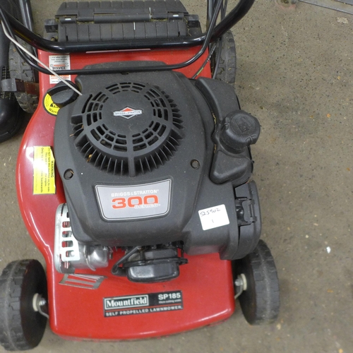 5176 - A Mountfield SP185 self-propelled lawn mower with Briggs and Stratton 300 engine, collection box and... 