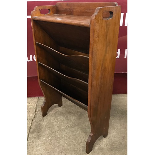 181 - An Edward VII walnut newspaper stand