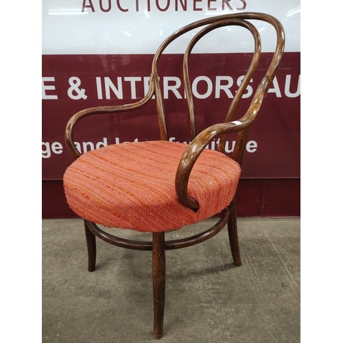 179 - An early 20th Century Austrian Jacob & Joseph Kohn beech bentwood elbow chair