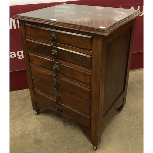 206 - An Edward VII mahogany five drawer chest