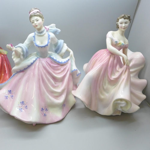 2003 - Four Royal Doulton figures, Mary, The Polka, Rebecca and Top o' the Hill, hill a/f