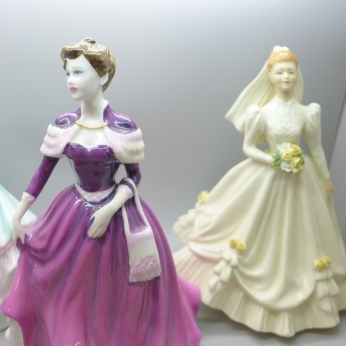 2007 - Four Royal Doulton figures, Bride (Ivory), Nicole, Emily and Congratulations to You