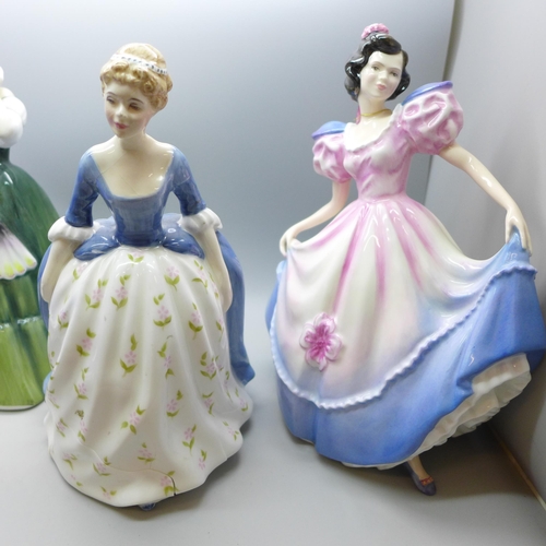 2009 - Four Royal Doulton figures, Gillian, Alison, a/f, Angela and Mary, two signed