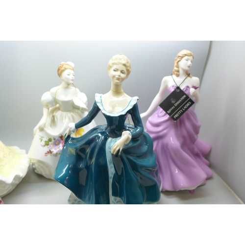 2013 - Four Royal Doulton figures, Marilyn, Victoria, Ninette and Janine