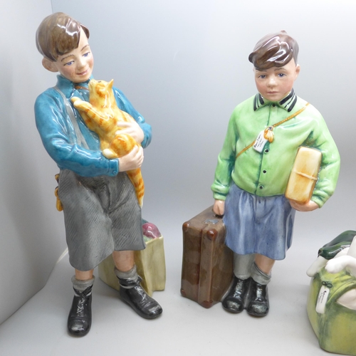 2016 - Four Royal Doulton limited edition figures; The Boy Evacuee, The Girl Evacuee, Welcome Home and The ... 