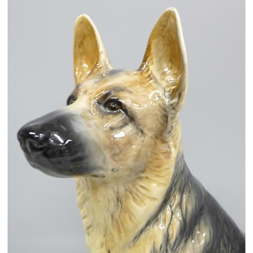 2017 - A large Beswick fireside dog figure, German Shepherd