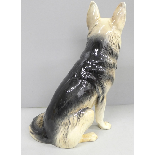 2017 - A large Beswick fireside dog figure, German Shepherd