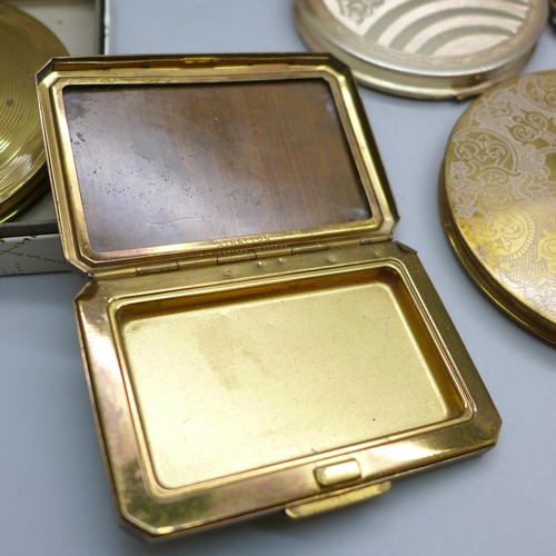 2024 - Five compacts including Stratton and a Gucci cigarette packet case