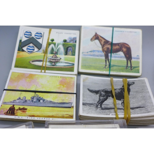 2040 - Eleven sets of cigarette cards including Players 'Types of Horses', British Naval Craft and Wills He... 