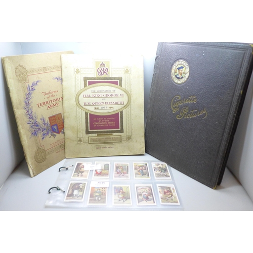 2049 - Eight complete sets of cigarette cards 1916-1939, (Gallaher, John Player), plus an album with five p... 