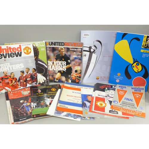 2078 - Football programmes; Manchester United in Europe, 1960s onwards, home and away games, including 1968... 