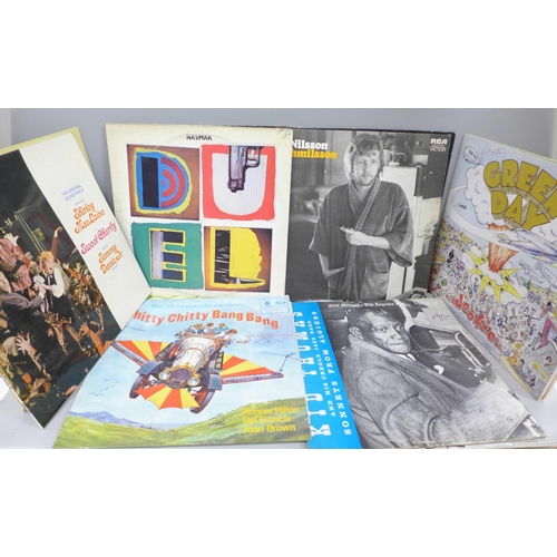 2081 - A collection of LP records including two jazz LP's signed to reverse, others include The Beatles At ... 