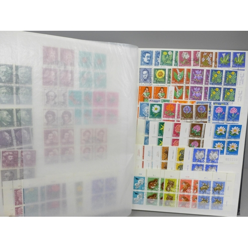 2086 - Stamps; fine used Switzerland stamps mainly in blocks of four