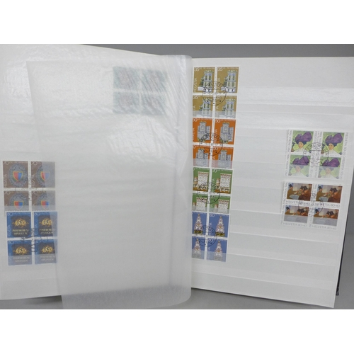 2086 - Stamps; fine used Switzerland stamps mainly in blocks of four