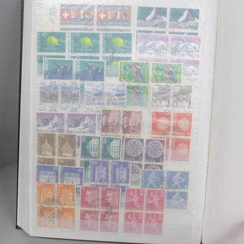 2086 - Stamps; fine used Switzerland stamps mainly in blocks of four