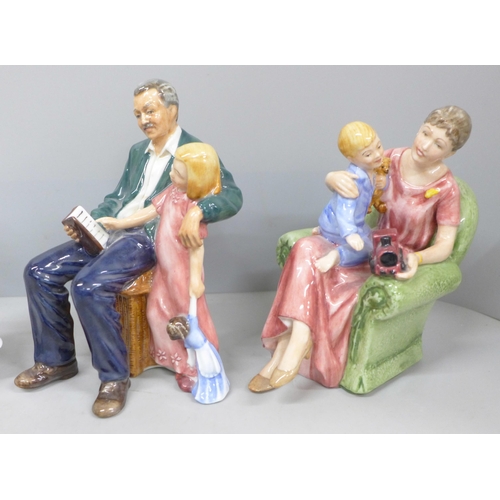 2089 - Six Royal Doulton figures, When I Was Young and Grandpa's Story, and four other Royal Doulton figure... 