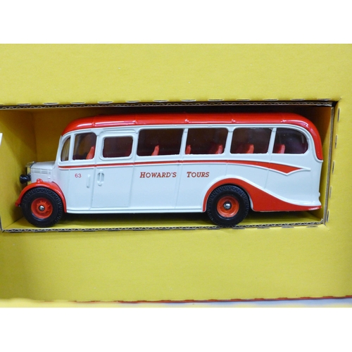 2100 - Five limited edition Corgi model buses/coaches, all boxed