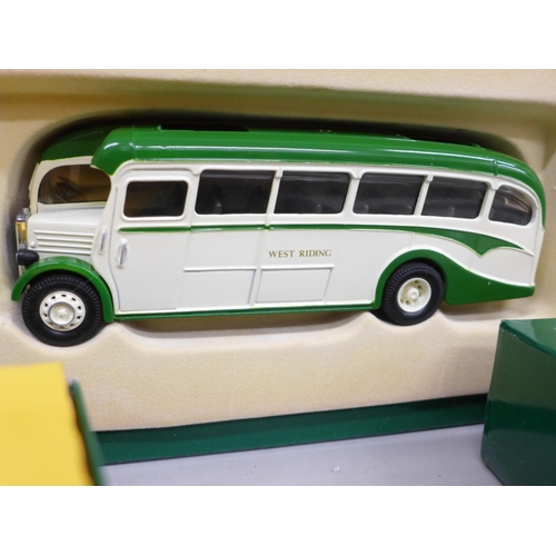 2100 - Five limited edition Corgi model buses/coaches, all boxed