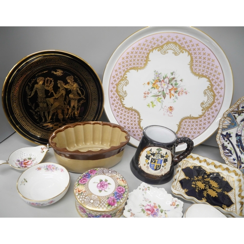 2104 - A collection of assorted fine china and porcelain, including Rosenthal, Foley, Spode, Coalport, Port... 