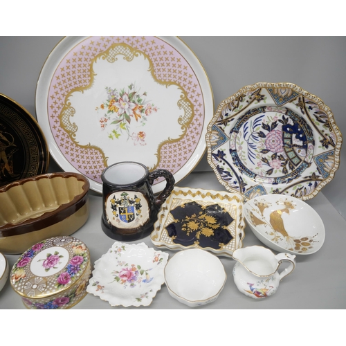 2104 - A collection of assorted fine china and porcelain, including Rosenthal, Foley, Spode, Coalport, Port... 