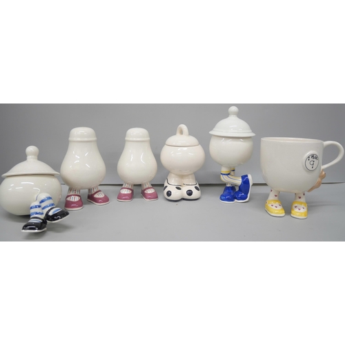 2115 - A collection of Carlton ‘walking’ ware items, includes teapot, egg cups and cups, etc.