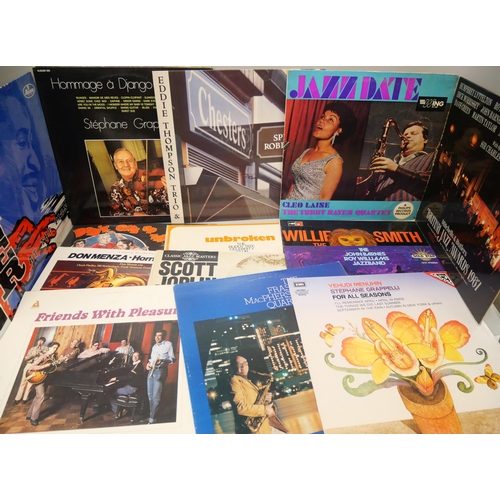 2119 - A collection of 54 Jazz vinyl LP records to include Buck Clayton, Conyer, Scott Joplin, Benny Goodma... 