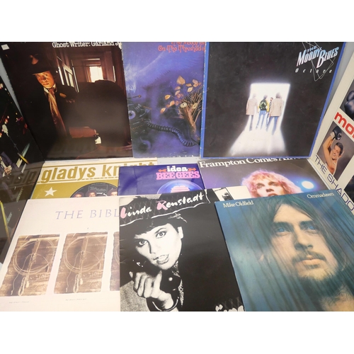 2126 - A collection of thirty LP records, Hendrix, Uriah Heep, Genesis, Santana, Bee Gees