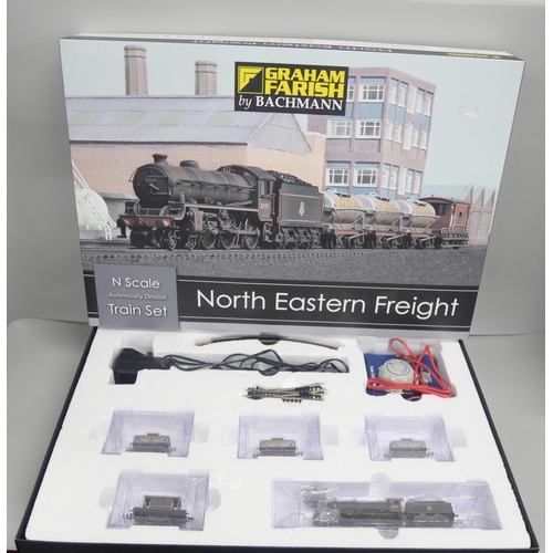 2130 - A Graham Farish by Bachmann North Eastern Freight N scale train set. In original box.