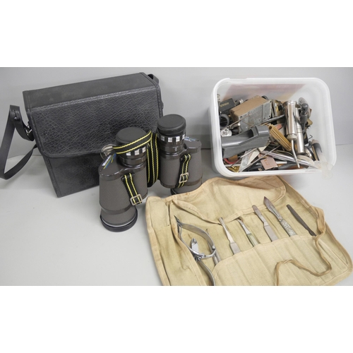 2138 - Assorted watchmakers tools comprising of files, screwdrivers, scalpel set, and more, together with a... 