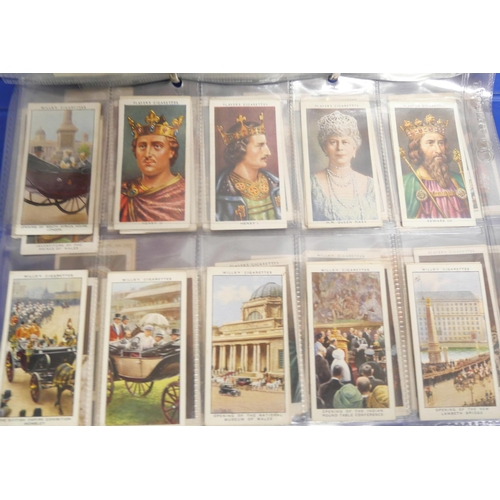 2163 - A collection of cigarette cards, includes Will's Cigarettes Safety First, Player's Cigarettes Kings ... 