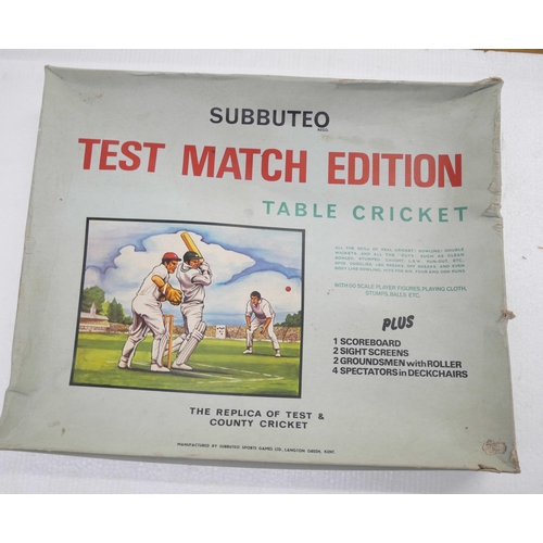 2170 - A collection of three vintage boxed games to include Subbuteo table soccer with extra teams, Subbute... 