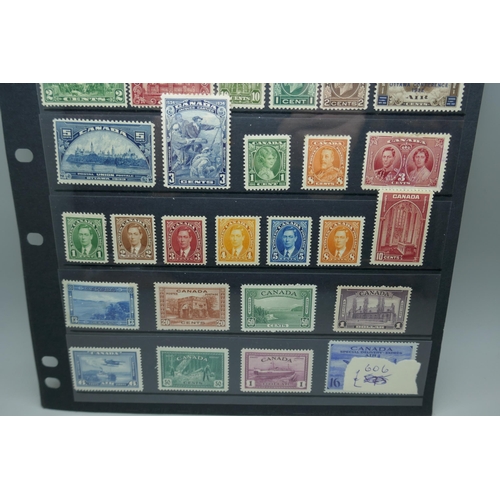 2172 - Stamps; stock sheet of mint Canada stamps