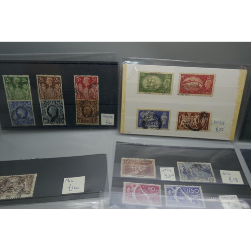 2173 - Stamps; better stamps on stock cards, all identified and catalogues at over £2,000