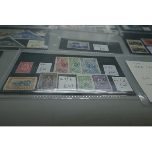 2173 - Stamps; better stamps on stock cards, all identified and catalogues at over £2,000