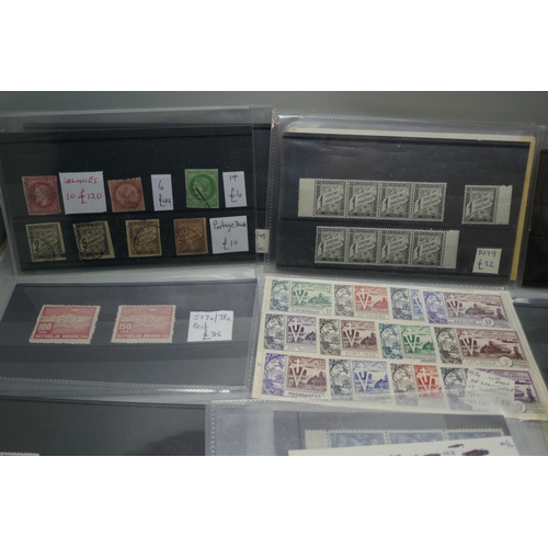 2173 - Stamps; better stamps on stock cards, all identified and catalogues at over £2,000