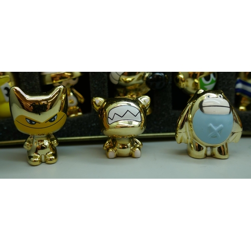 2183 - Two collectors limited edition ‘gogo’s’ Crazy Bones Gold Edition part 1 and part 2, two tins of 10