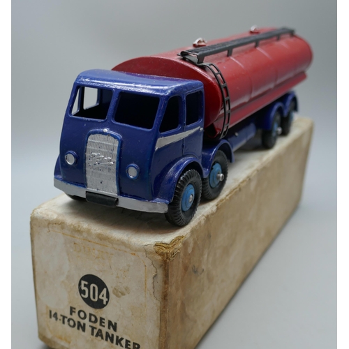 2188 - A Dinky Supertoys 504 Foden 14-Ton Tanker, boxed