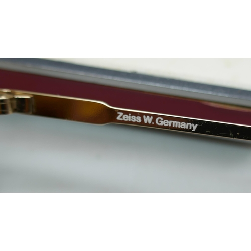 2191 - A pair of vintage Zeiss West Germany sunglasses, with a case