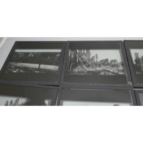 2206 - A collection of 29 lantern slides, images of the destruction of Ypres, World War I *THIS LOT IS NOT ... 