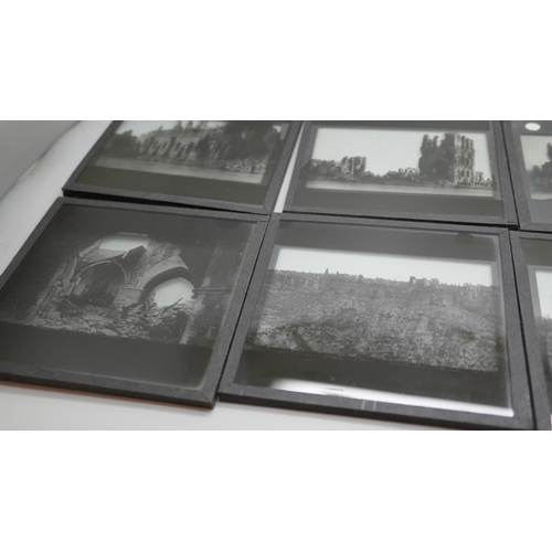 2206 - A collection of 29 lantern slides, images of the destruction of Ypres, World War I *THIS LOT IS NOT ... 